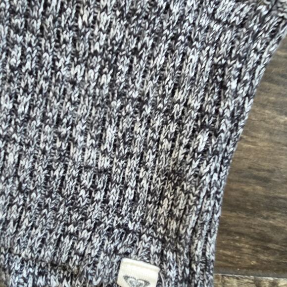 #614 Roxy Charcoal and Light Gray Cowl Neck Sweater - Picture 4 of 11